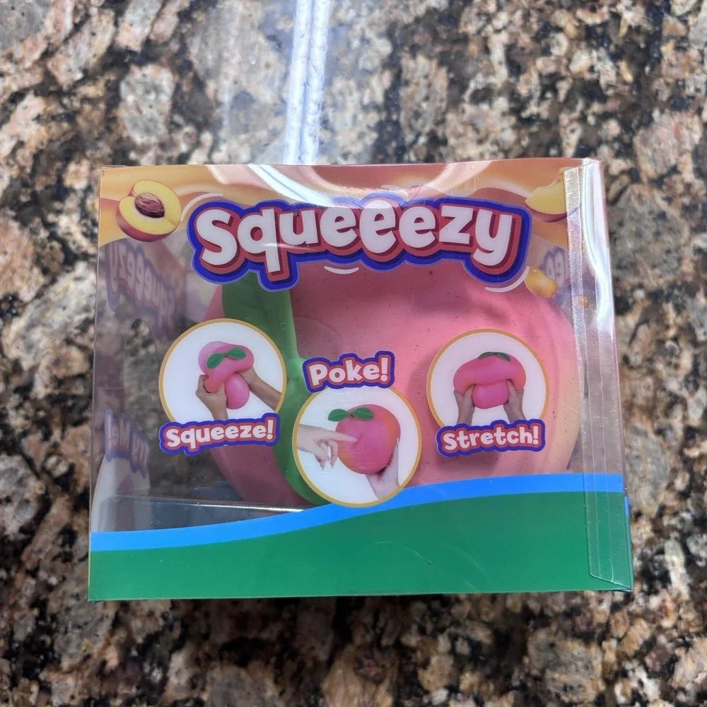 Sunny Days Squeeezy Jumbo Peach Squishy New